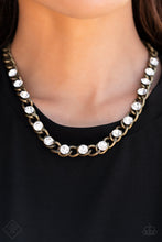 Load image into Gallery viewer, Major Moxie brass necklace
